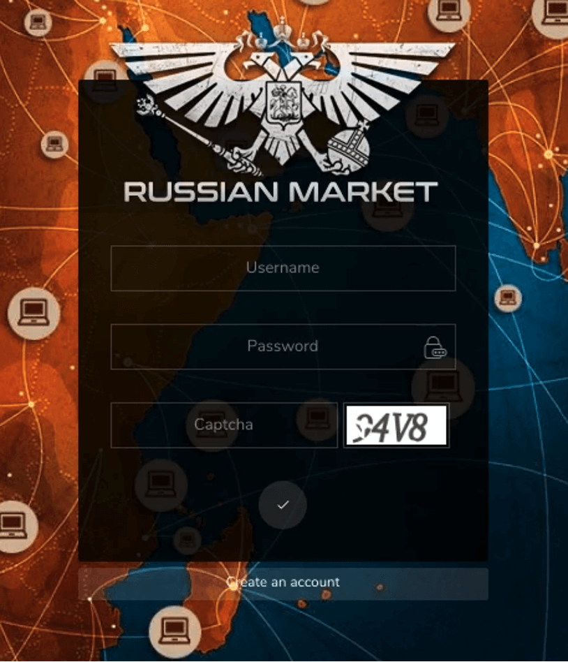 Russian Market Login Page