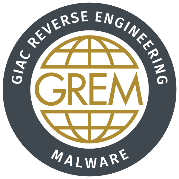 GIAC GREM Reverse Engineering Malware Line